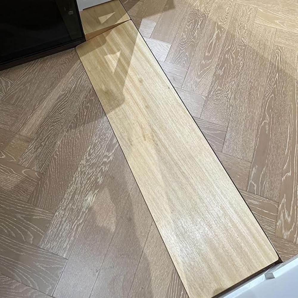 1 rampa de umbral de madera para barredoras robóticas, rampa de entrada de movilidad para puertas, aceras y escalones (50 x 18 x 3,5 cm), solución de transición fácil