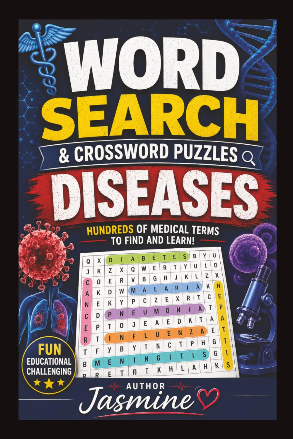 Word Search & Crossword Puzzles: Diseases