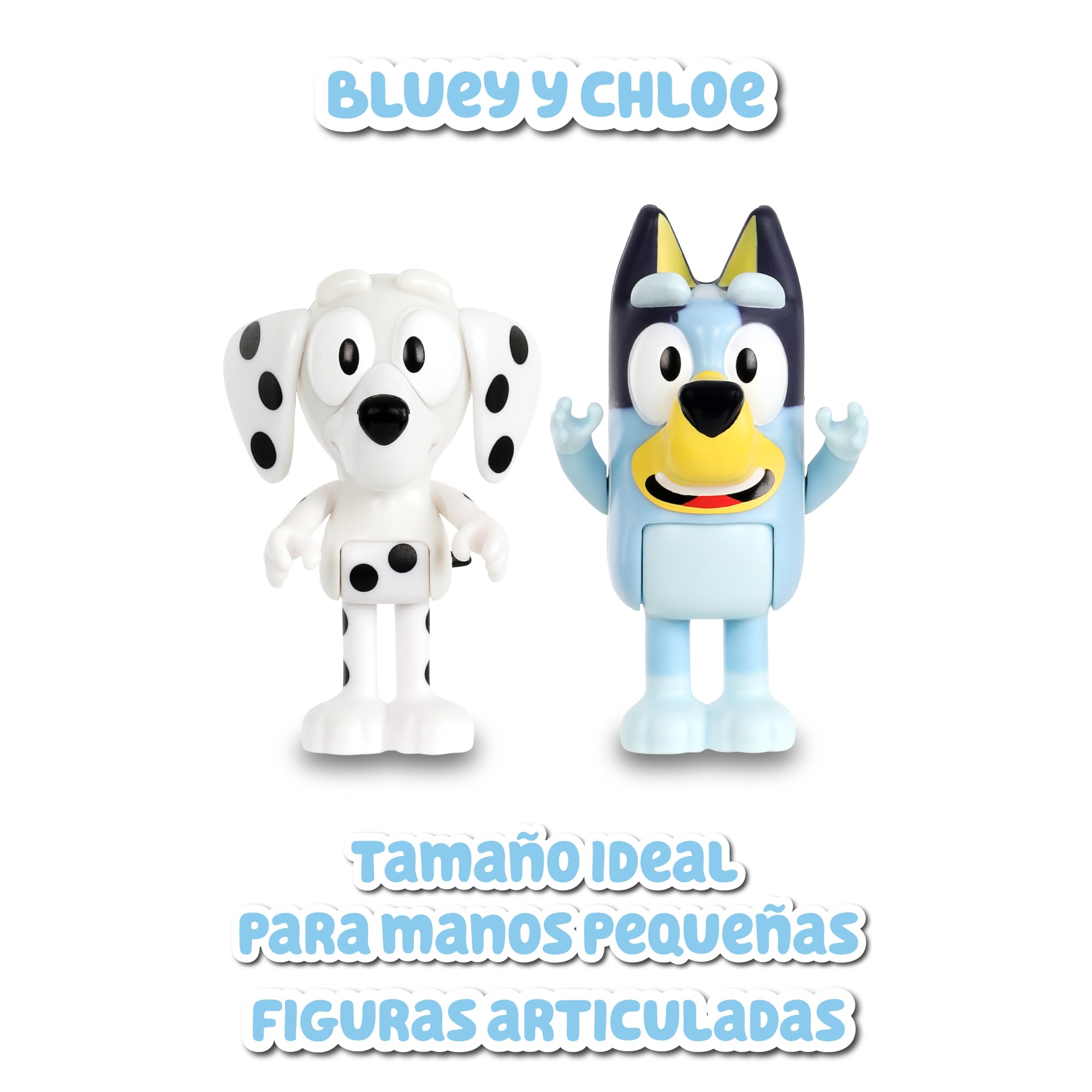 Bluey - Zestaw zabaw, szkoła z serii kreskówek dla dzieci, 2 figurki Chloe, 9-częściowy zestaw akcesoriów i dekoracyjnych pagatyn, 3 lata, słynna (BLY40010)