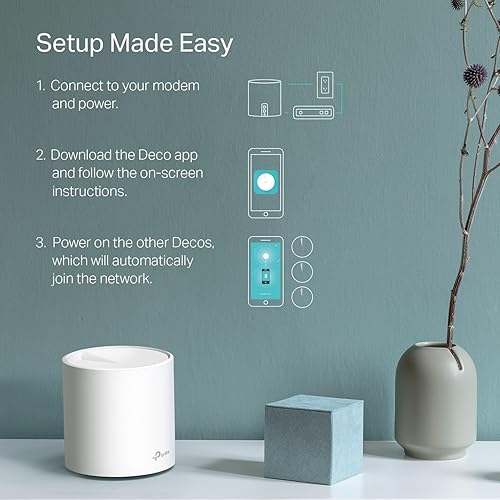 Miniatura 5 de TP-Link Deco WiFi 6 Mesh WiFi System (Deco X20)  Cubre hasta 2200 pies cuadrados, reemplaza enrutadores y extensores de Internet inalámbricos,