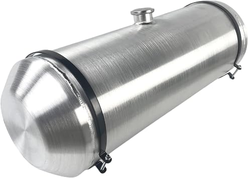 JSD 19.25 Gallons 12"x40" Aluminum Spun Round Gas Tank Fuel Tank Center Fill 3/8" NPT Outlet