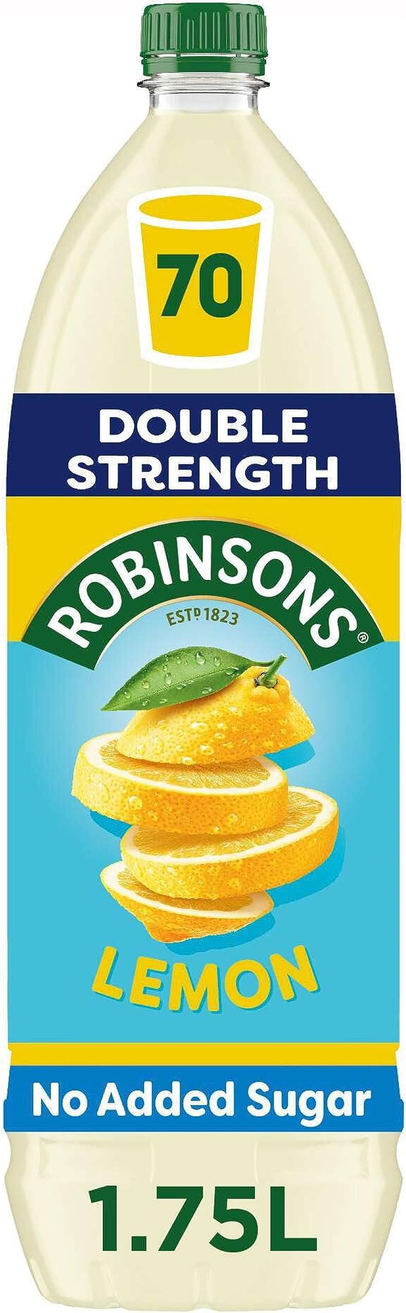 Robinsons Fruit Squash - Low Calorie - Double Strength - Lemon 1.75 Litre