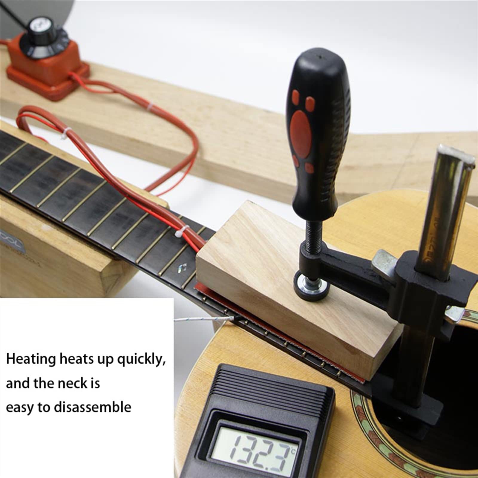 Professionale Strumenti per Chitarra Strumento Di Riparazione Per Chitarra Acustica Per La Rimozione Del Collo Della Chitarra Acustica Regolabile In Temperatura Strumenti per Chitarra (Color : 110v)