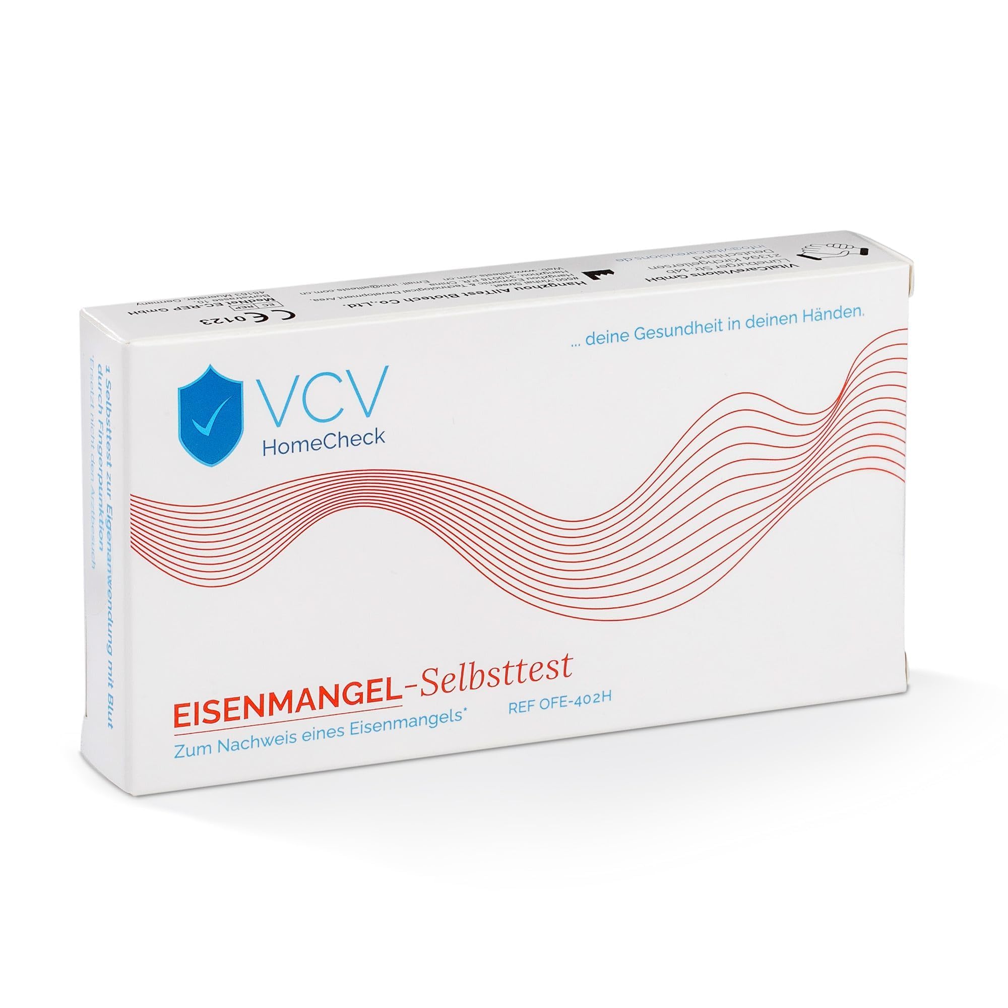 zertifizierter Eisenmangel Schnelltest | Eisenwert Selbsttest-Set mit einfacher Anleitung | Ergebnis binnen 5 Minuten | Ferritin Test für Zuhause | Genauigkeit über 95%