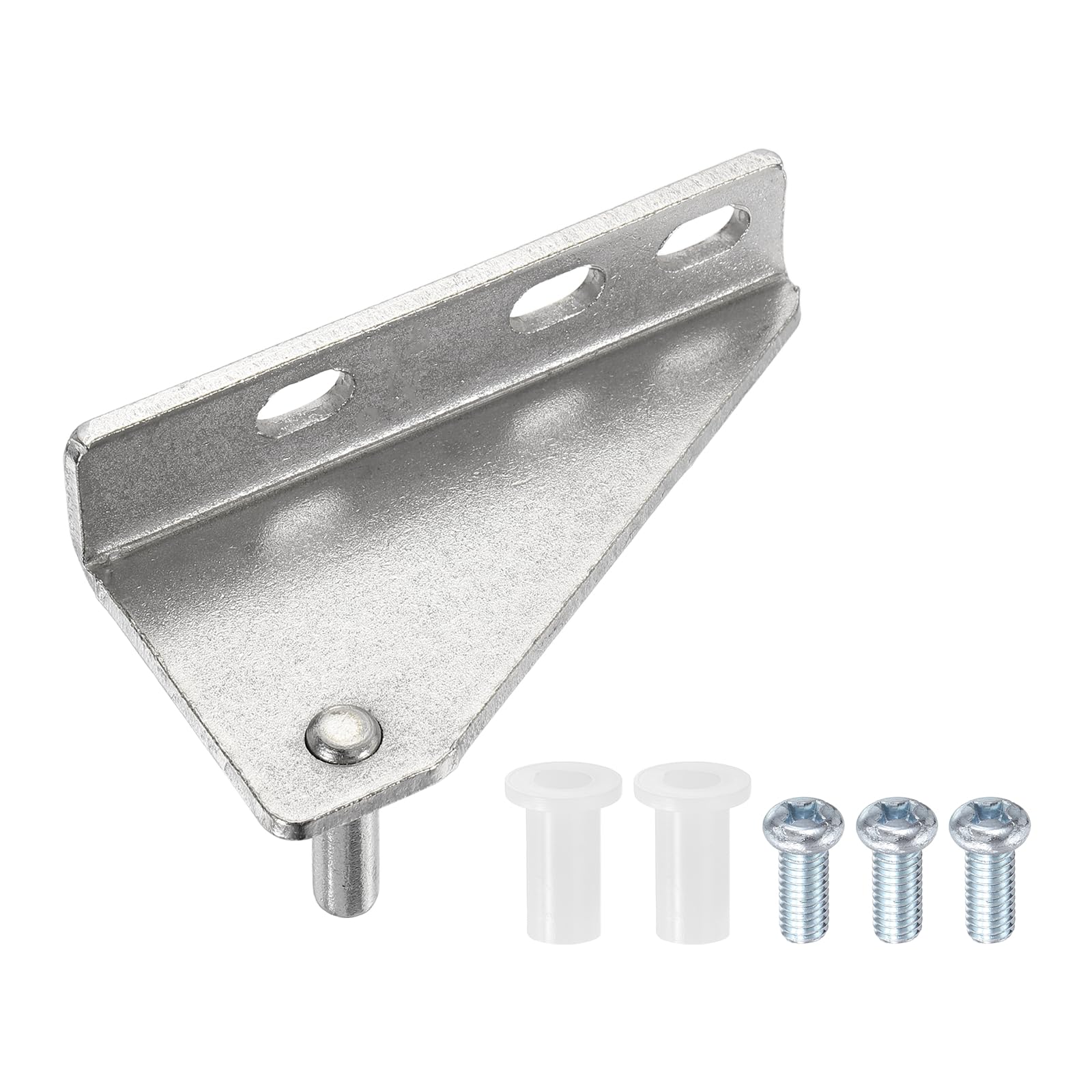 sourcing map Stainless Steel Freezer Door Hinges Replacement, Outer Column Hinge, Right Shaft Distance 1.46" for Refrigerator with Screws and Bushing