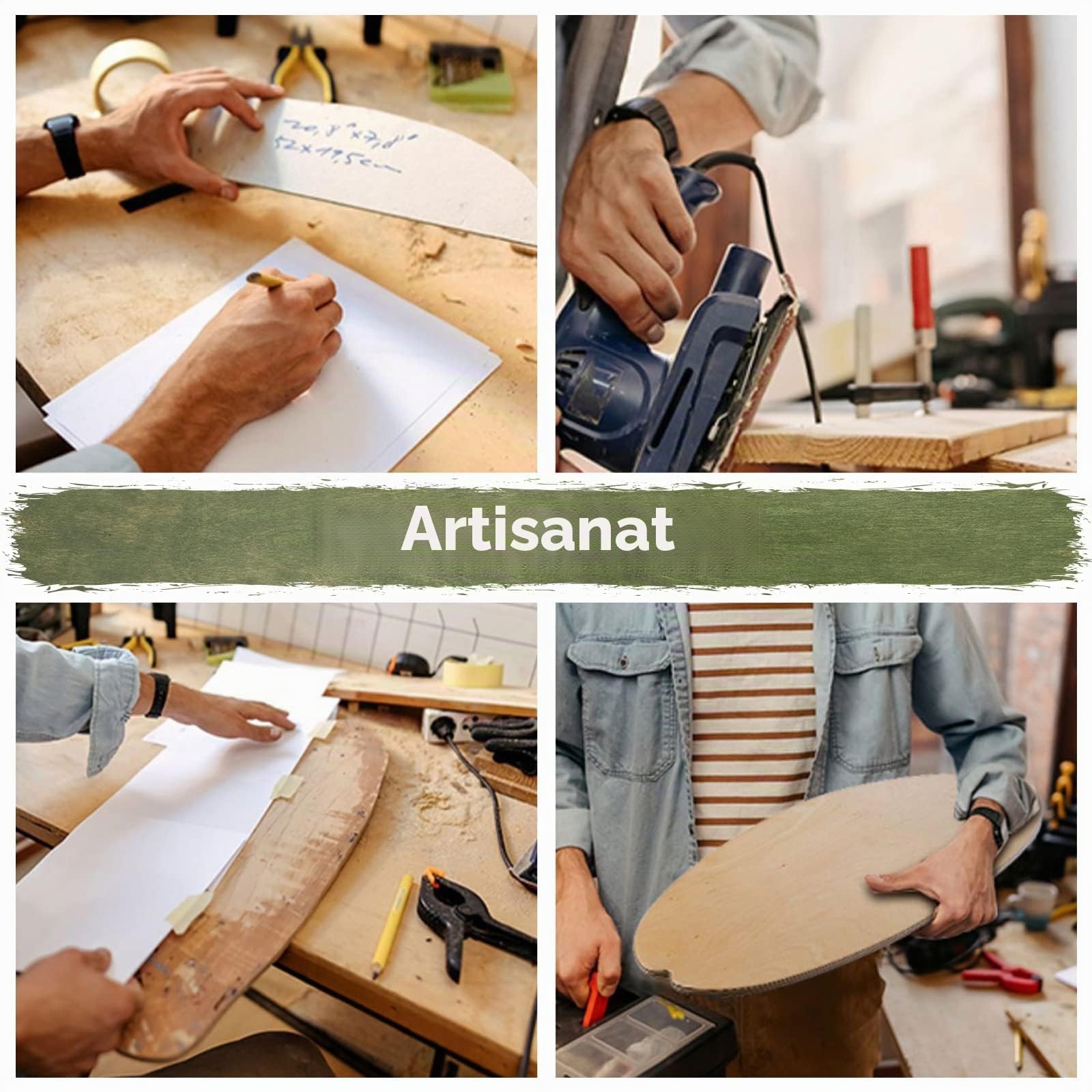 XCMAN Planche d'équilibre de Surf avec Rouleau en Bois - pour Adultes et Enfants - Planche d'équilibre pour Surf, Snowboard, Skateboard, Hockey, Yoga