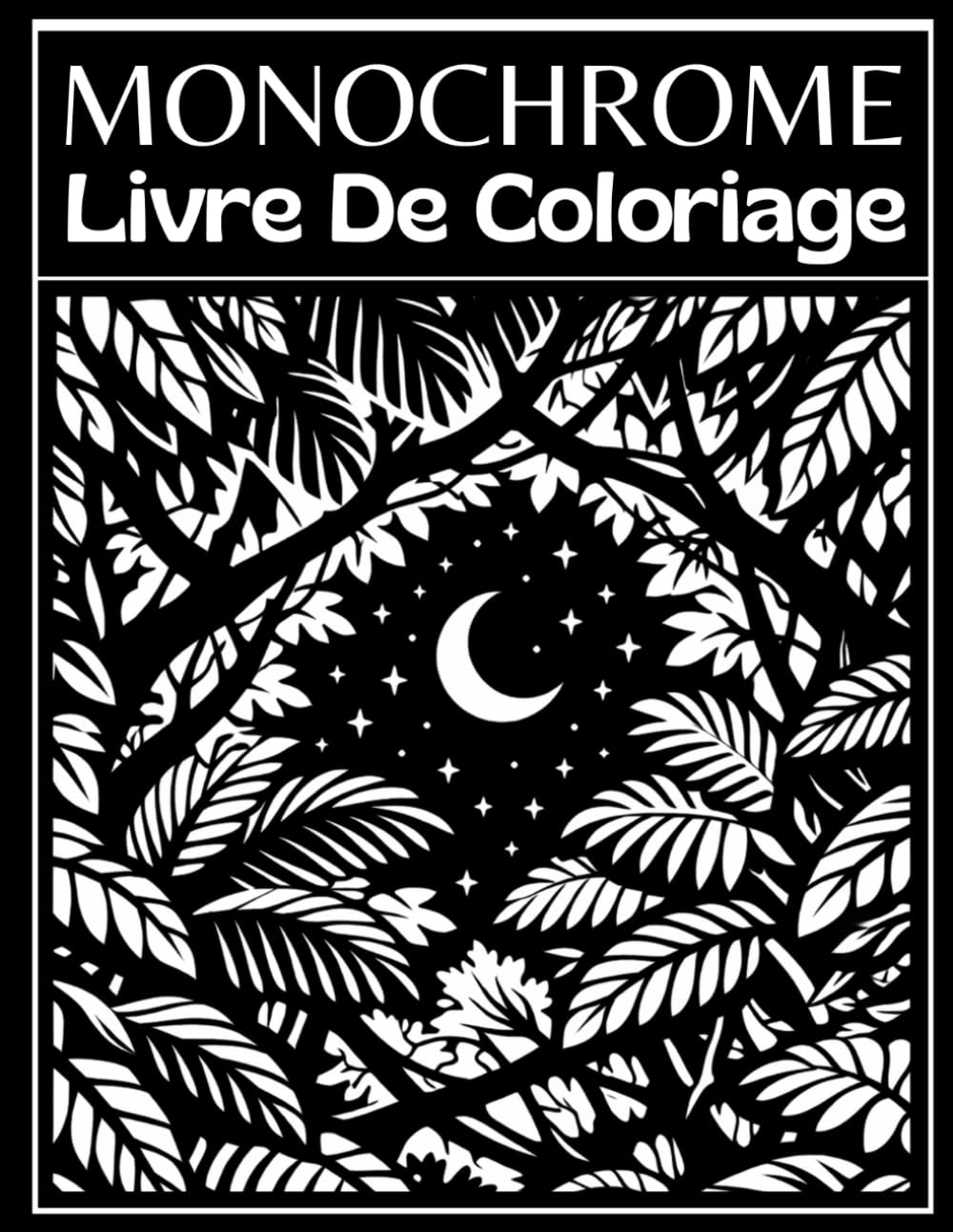 Livre de Coloriage Monochrome, pour Adultes, Animaux et Paysages Naturels en Noir et Blanc