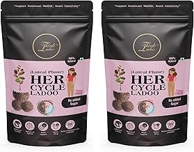 THINK LADOO Her Cycle Luteal Phase Ladoo for Women – Natural Energy Bites with Dates – No Added Sugar, Made with 95% Dry-Fruits | High Protein & Instant Energy – Women’s Health Support – 40 Pieces Healthy Laddoos (Pack of 2 x 20pcs)
