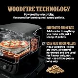 Ninja Woodfire 8-in-1 Electric Outdoor Pizza Oven, Rotisserie & Smoker BBQ with Grate, Pro-Heat Plate, Pizza Stone, Wood Pellets and Shovel, 6 Settings, Dark Orange OO101EU - 9