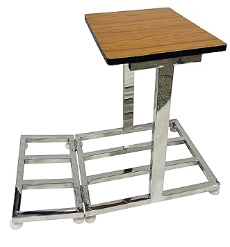 STUDY CHAIR Stainless Steel Three Inverter Battery UPS Stand for Three Batteries (Fit to Every Inverter Battery Easily) with Wooden top Heavy Duty fit to Every Inverter Battery