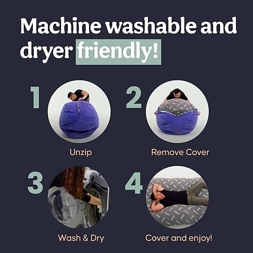 Miniatura 5 de CordaRoy's Funda para puf de felpilla de tamaño completo (el puf se vende por separado), selva tropical