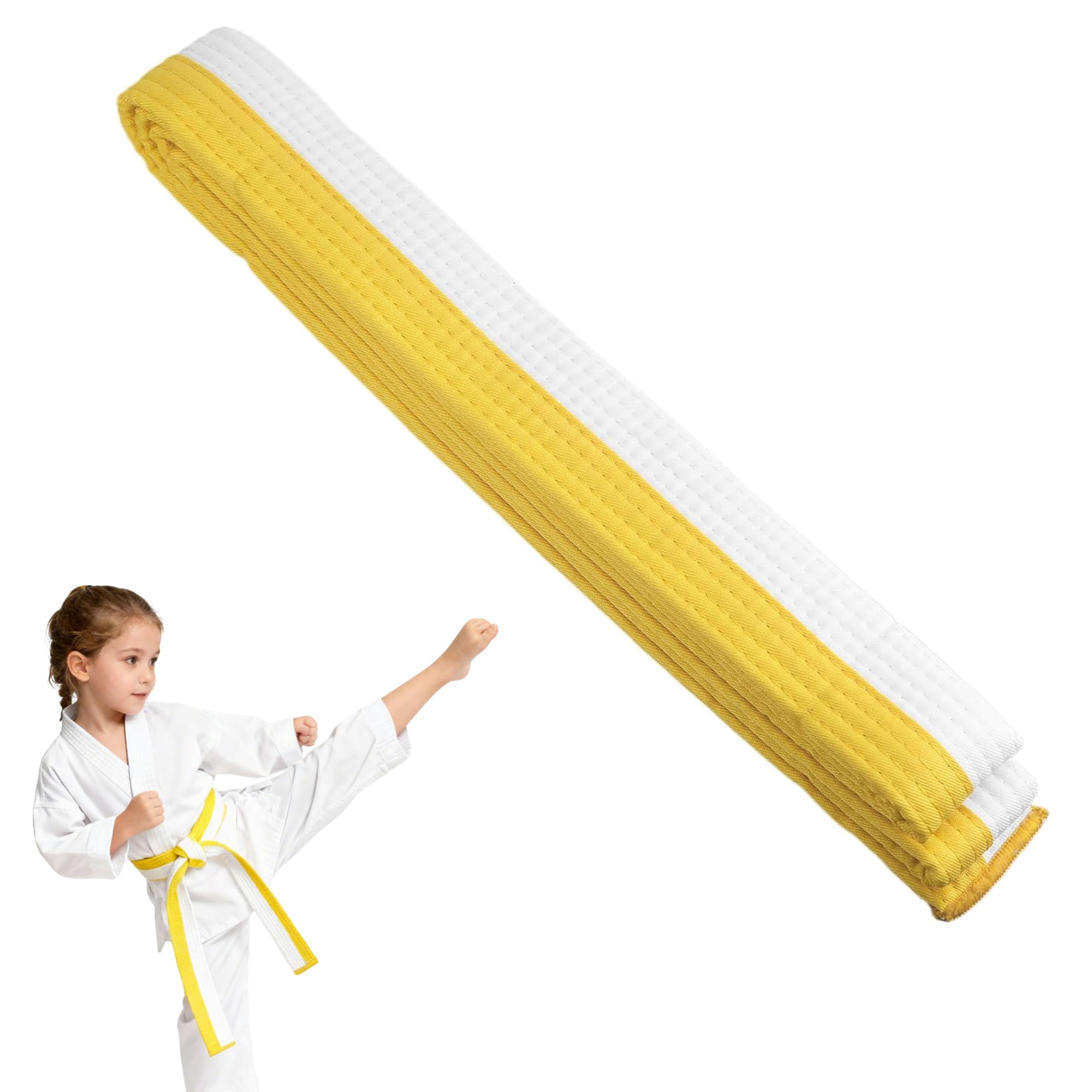 Judo Karate pasek do karate sztuki walki karate judo bawełna Taekwondo Belts profesjonalny pasek Aikido Karate Aikido pasek biały żółty dla dzieci i dorosłych pasek do sportów walki 260 cm