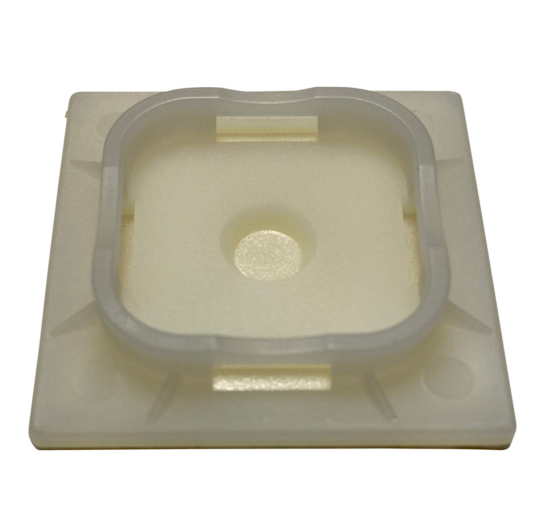 On1shelf Natural White Cable Ties Bases Self Adhesive 4 Way Fixing Mounts Fast Tidy Up Cables (50, 40X40mm)