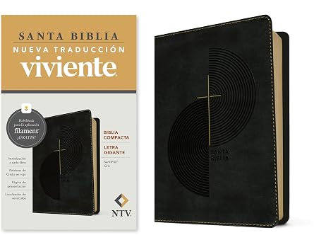 Biblia compacta NTV, letra gigante con Filament SentiPiel, Gris, Letra Roja Spanish Edition
