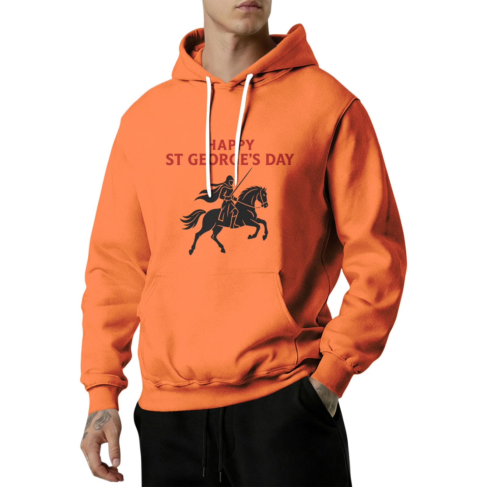 Sudadera con capucha para hombre con diseño de San Jorge 7