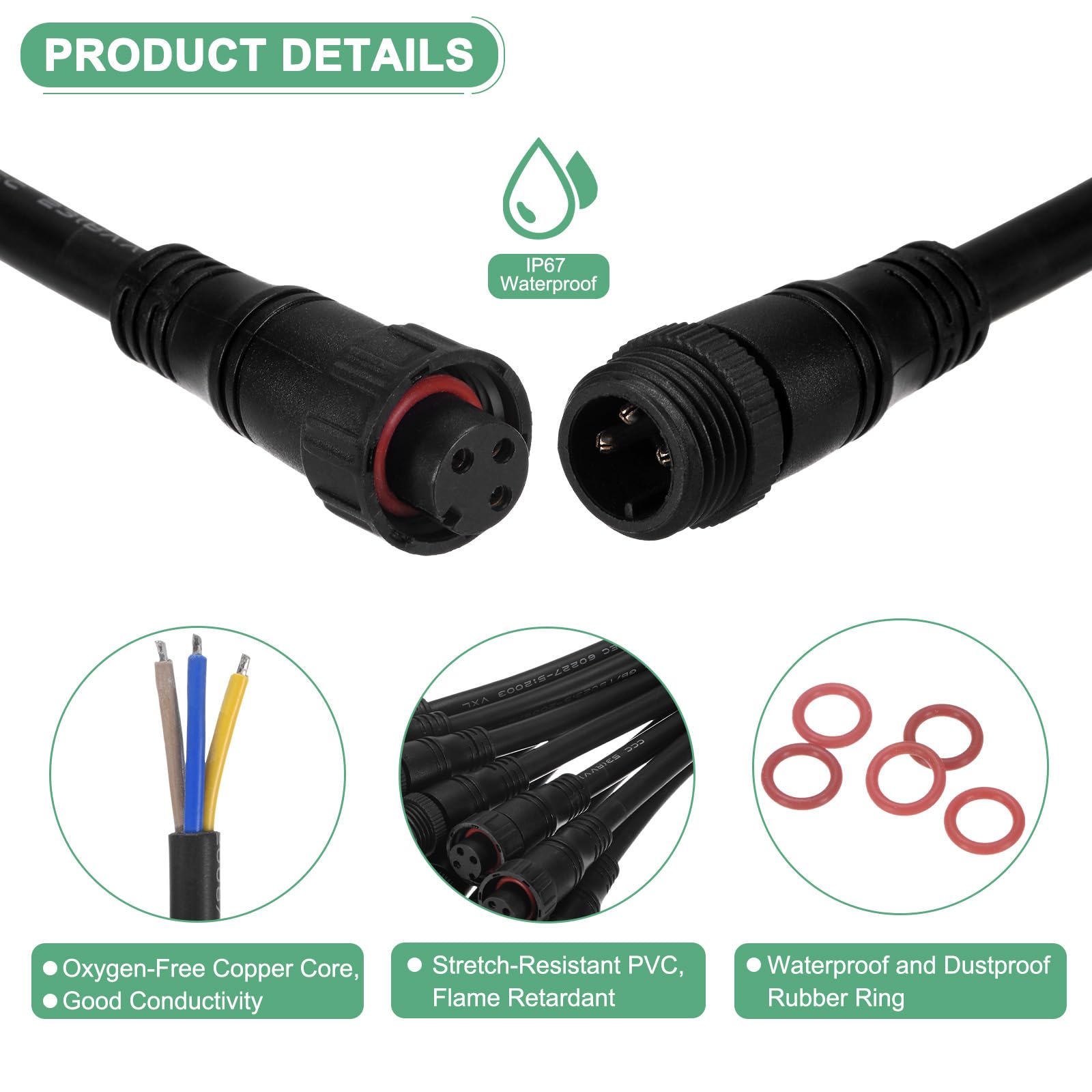 M METERXITY 5-Set Waterproof Electrical Connector - Image 2