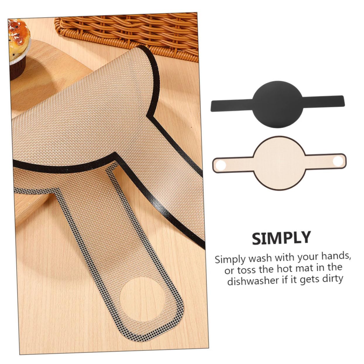 6stücke Silikon Backmatte Mit Langgriffen Wiederverwendbare Antihaft-brotbackunterlage Für Dutch Oven Hochtemperaturbeständig Leicht Zu Reinigen Für Zuhause Und Bäckereien