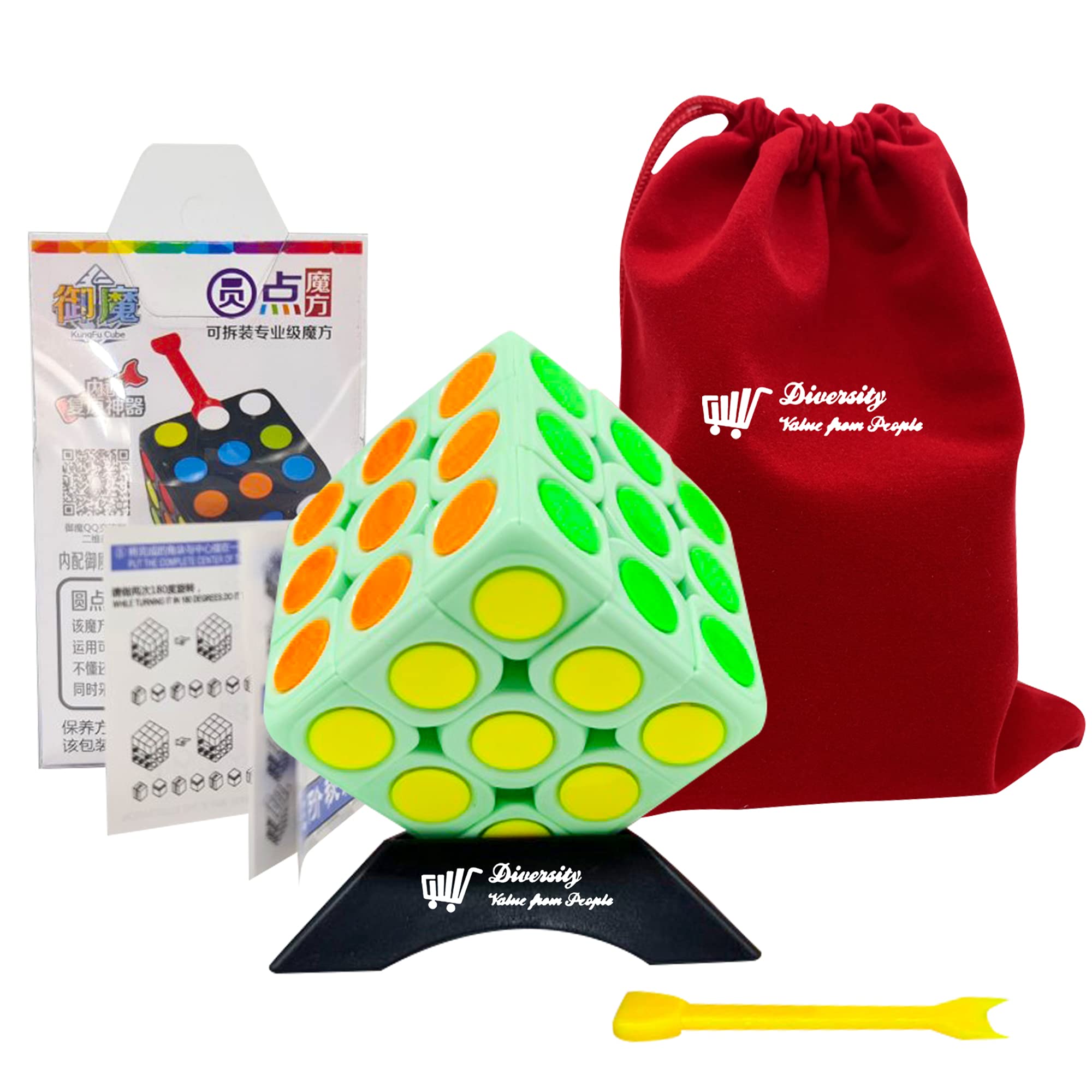 Diversity Smart Cube 3x3 Speed Cube Magic Cube Puzzle Toys (Green)