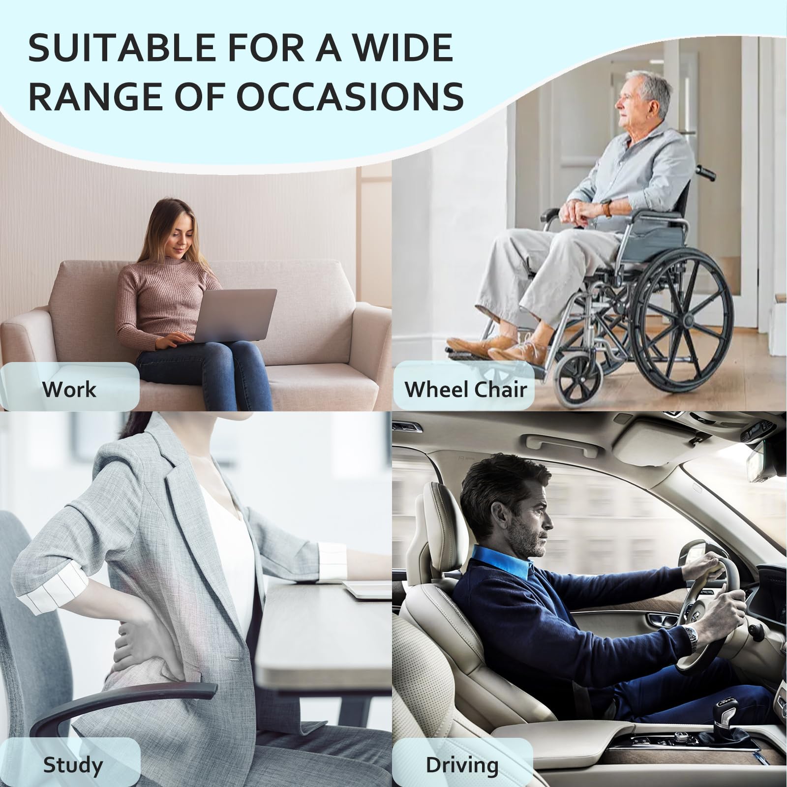 2 Pcs Cojin Reposacabezas Coche, Reposacabezas Coche Pillow Memory Foam Almohada Cervical para Coche, Ajustables para el Reposacabezas del Asiento del Coche