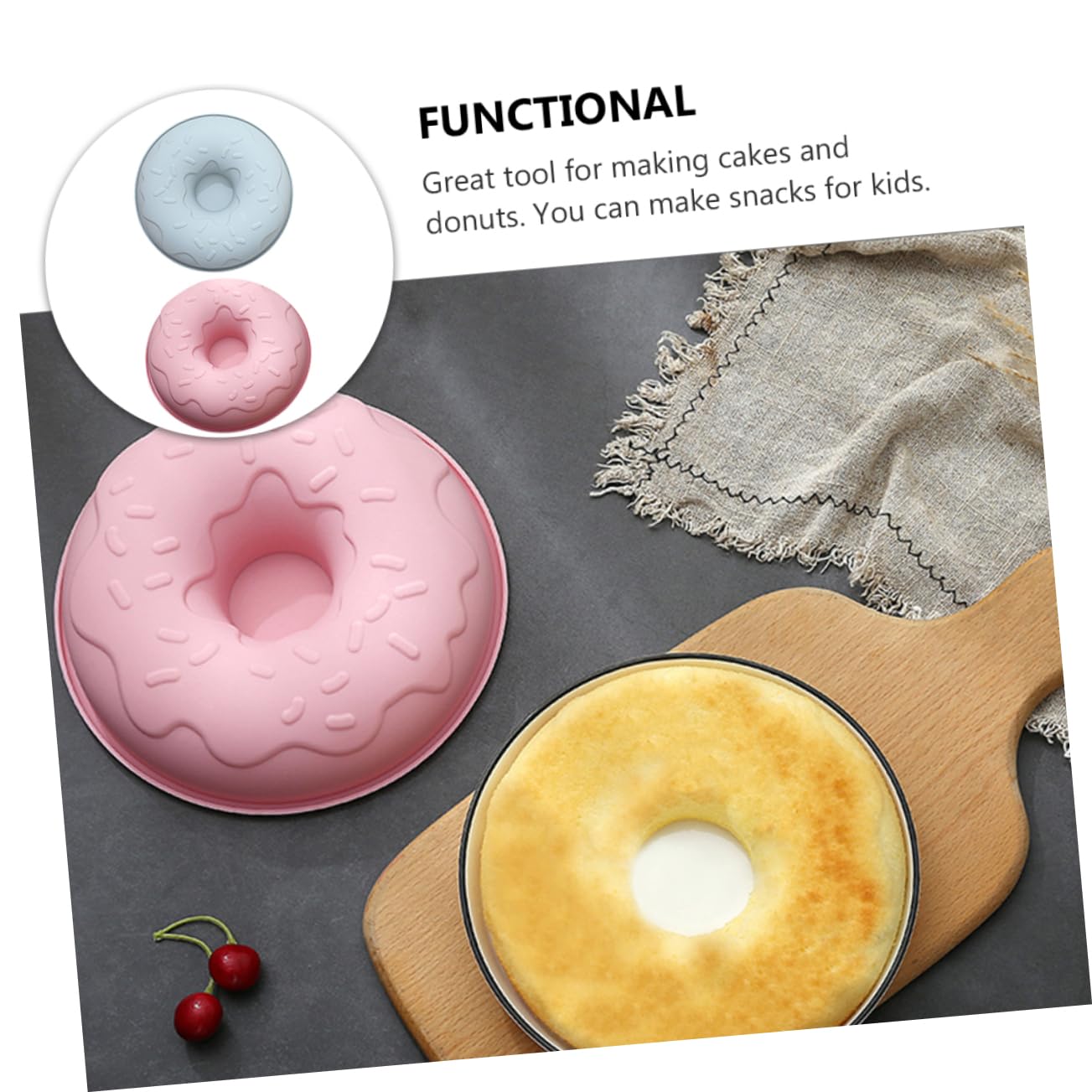 Cabilock 4 Piezas molde de donas magdalena de silicona mini moldes para pasteles molde muffins molde para magdalenas bandeja para hornear asadera molde creativo para donas mousse moho Gasa