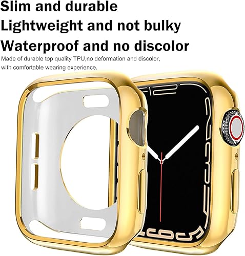Miniatura 3 de BOTOMALL Compatible con Apple Watch Case 1.772 in Series 9 (2023) Series 8 Series 7 Soft Flexible TPU Thin Lightweight Protector Bumper para iWatch