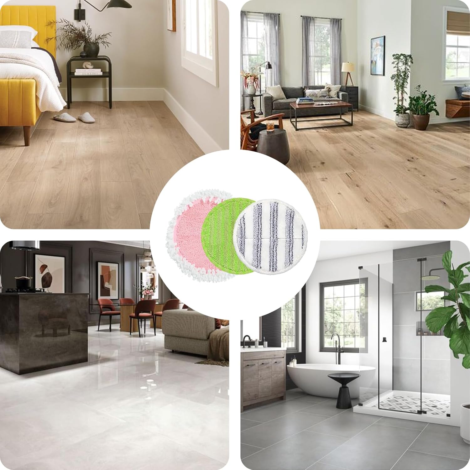 eous Replacement Soft & Cleaning & Waxing Pads for E700 Electric Mop