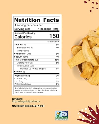 Miniatura 3 de GenFruit Chips de mango  Bocadillo de frutas secas cocidas al vacío, naturalmente dulce y crujiente, vegano, sin gluten, sin azúcar añadido, sin