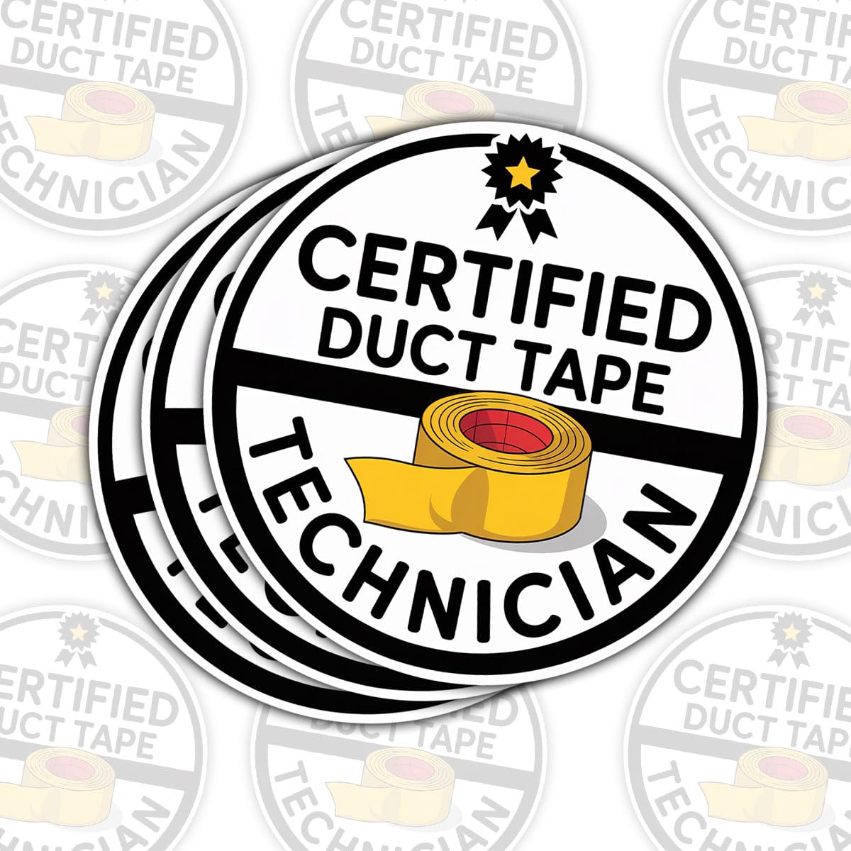 Pack de 3 pegatinas de vinilo de técnico de cinta adhesiva para cascos y cajas de herramientas 8