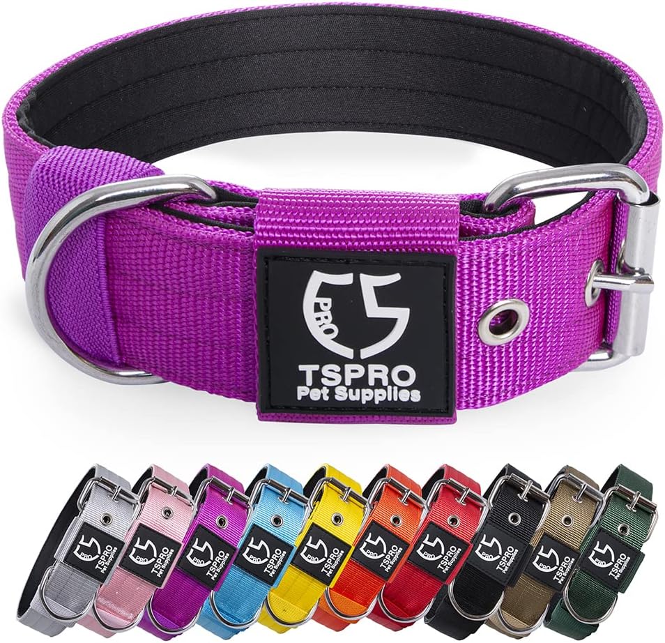TSPRO Tactical Dog Collar 1.5 inch Wide Dog Collar Military Grade Strong Dog Collar
