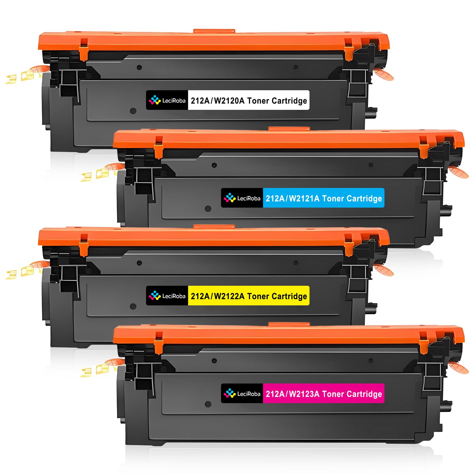 LeciRoba 212A do HP 212A W2120A W2121A W2122A W2123A toner do HP Colour LaserJet Enterprise M554dn M555dn M555x Enterprise Flow MFP M578c M578z M578f M578dn (4 szt. Opakowanie zawiera: