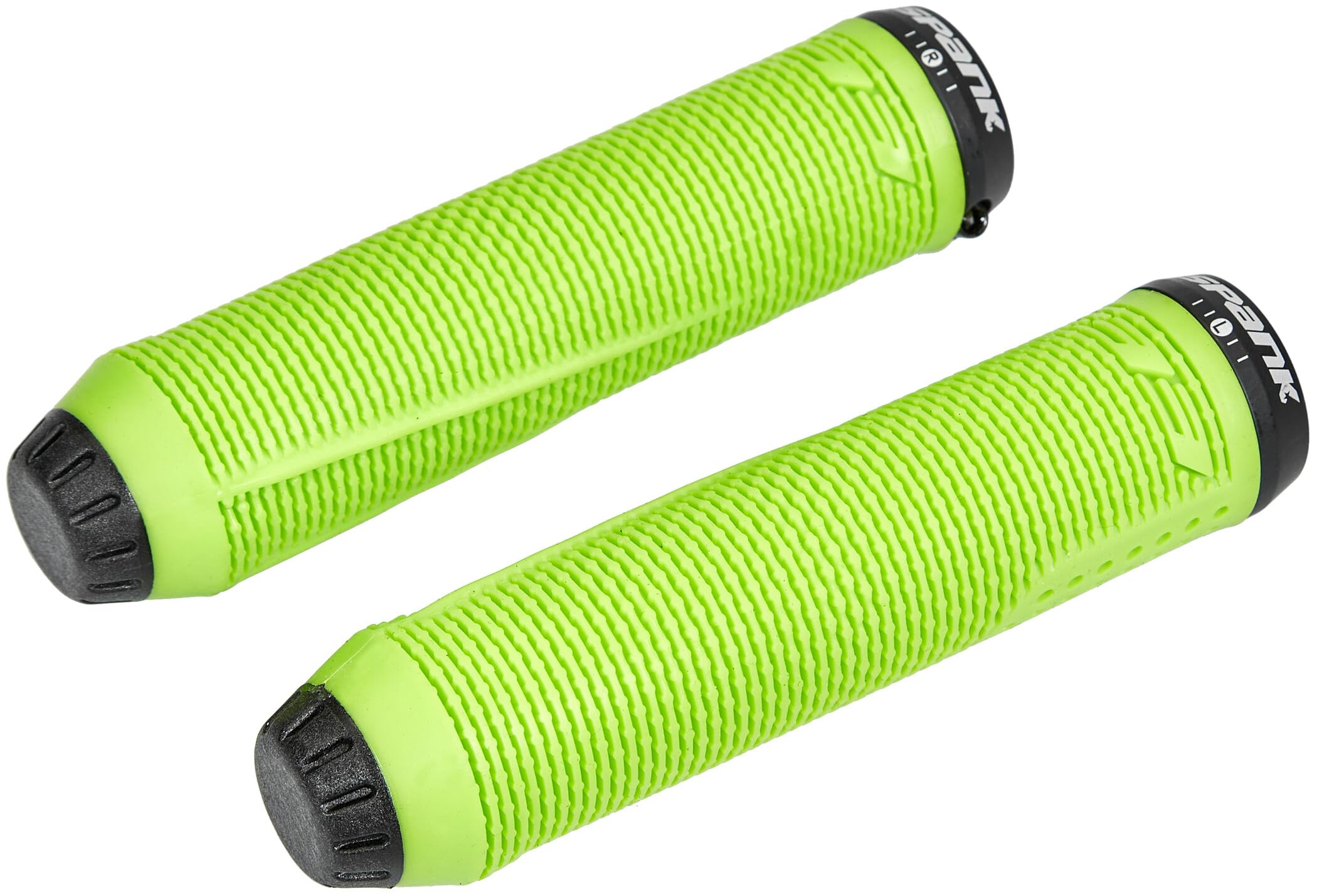 Poignées VTT Spank Spike 33 - Confort & Grip Exceptionnel Black/Green Lock-On