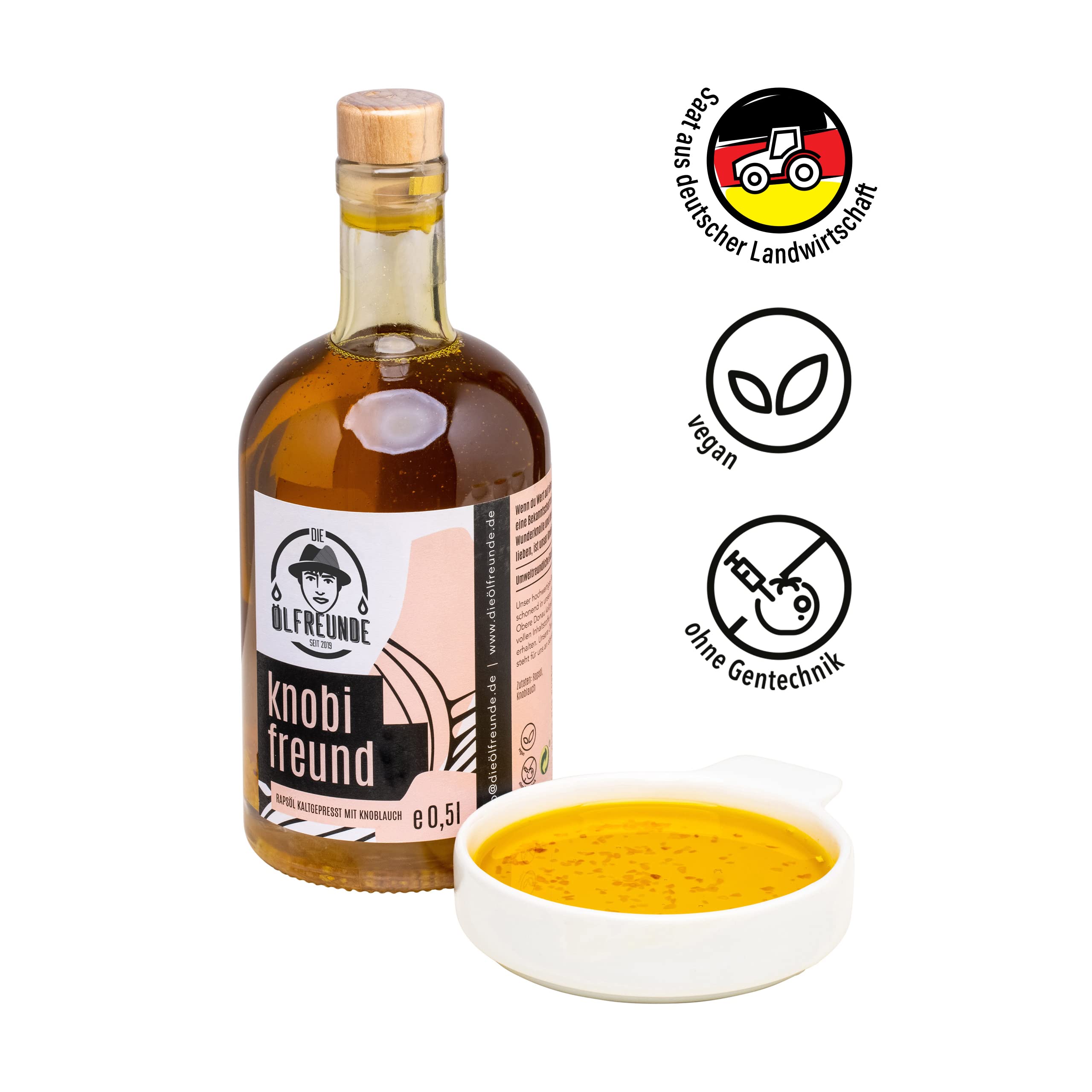 DIE ÖLFREUNDE Feinschmecker Set mit Öl, Gewürzen und Schinken-Rauchfleisch | Set mit kaltgepressten Speiseölen | traditionell hergestellte Senfe mit Herz | regionaler geräucherter Schinken