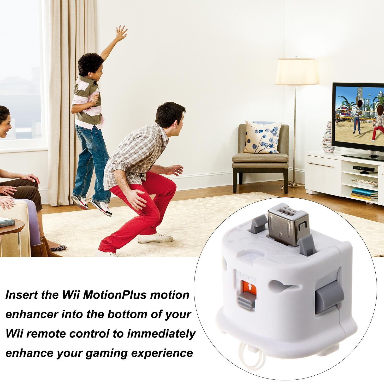 Plus, Adattatore Motion Plus |- Adattatore di Fissaggio Plus, controller | Plus, precisione di migliorata, Installazione Facile per il telecomando