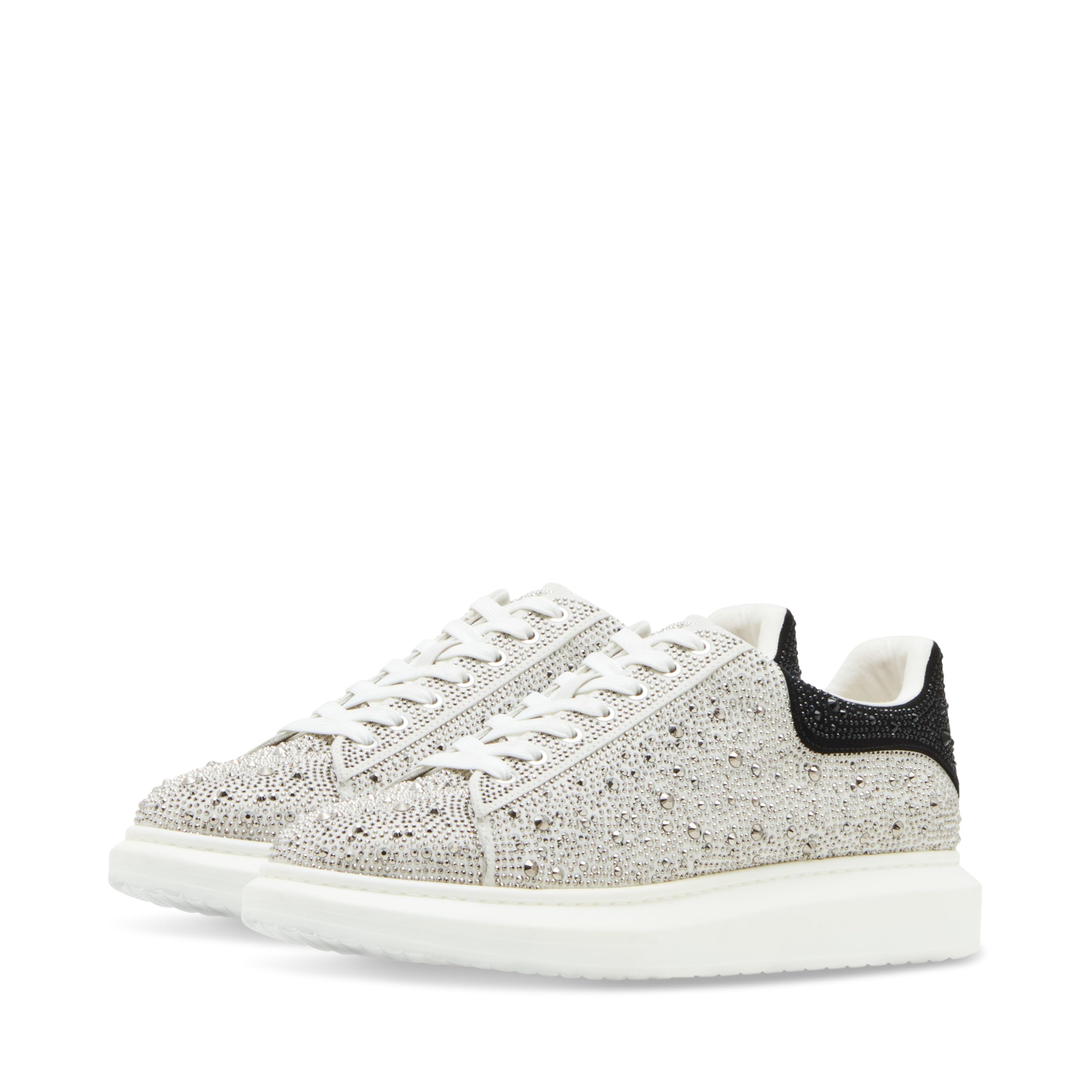 Steve Madden Men's Icebox Sneaker, Silver Multi, 12.5 UK