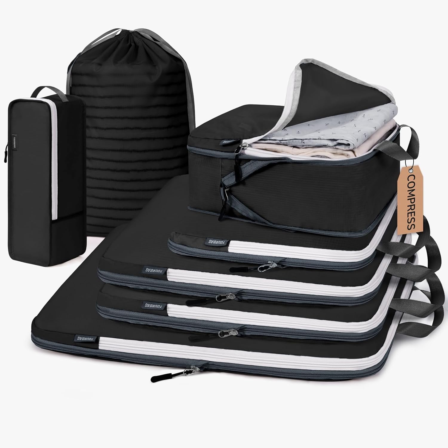 CherryNow Compression Packing Cubes, 7 Set Packing Cubes for