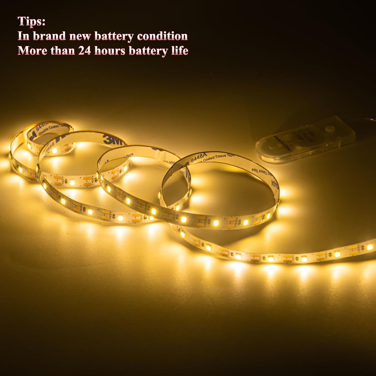 2 Pack Battery Operated LED Light Strip, 1.6FT/1PCS 60 LEDs Firefly Starry Moon Lights for DIY Party Wedding Patio Christmas