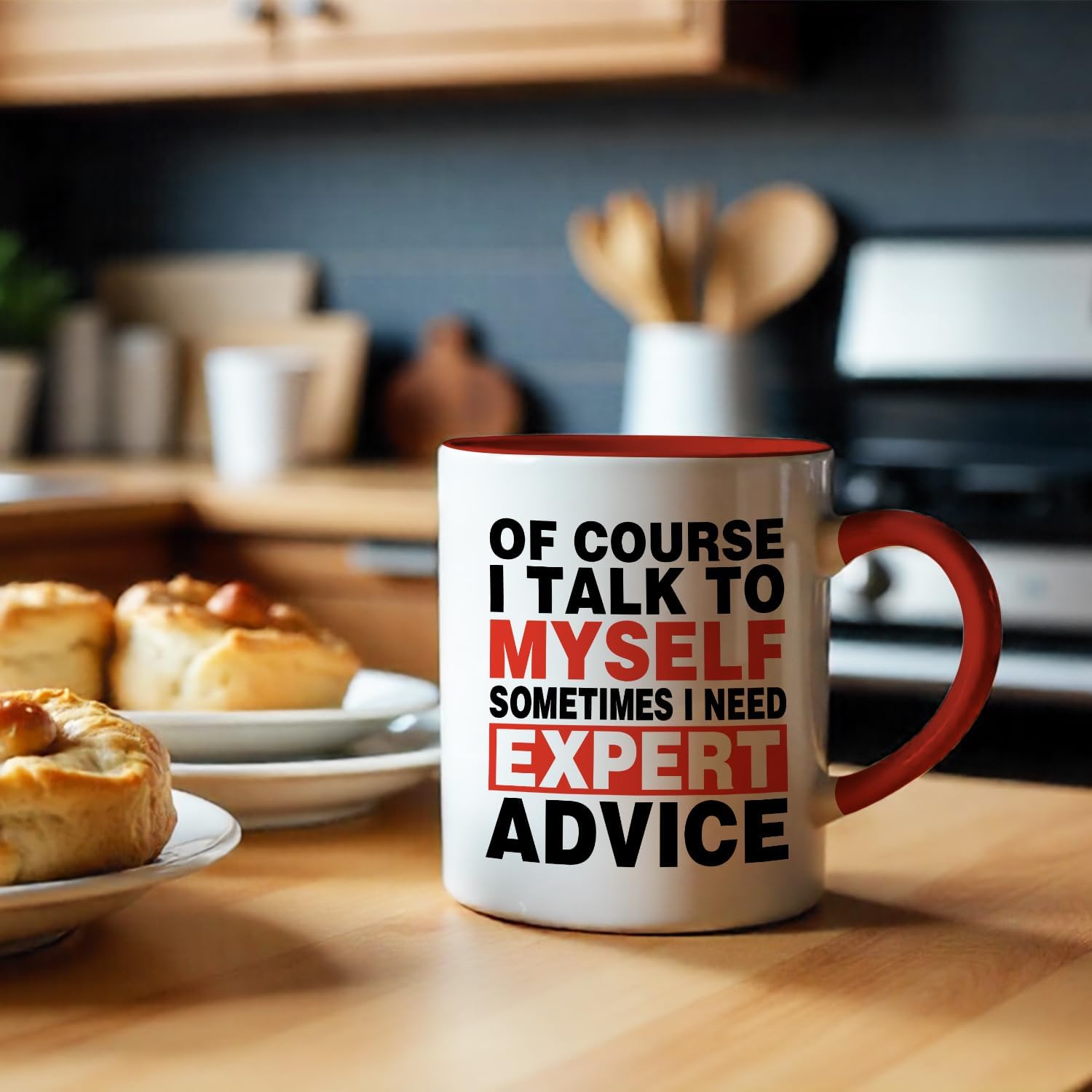 Funny Office Coffee Mug, Of Course I Talk to Myself Sometimes I Need Expert Advice, 11oz Ceramic Coffee Tea Cup, Sarcastic Office Gifts for Boss Coworker, Birthday Gifts for Women Men Friend - Image 7