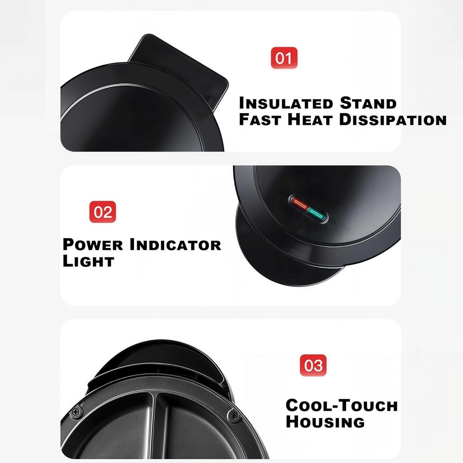 Dual-zone electric egg fryer, deep bottom, non-stick coating, heat-insulated handle, stable base, easily cook breakfast, suitable for home, dormitory, and travel