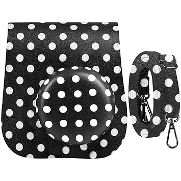 ZENKO Compatible with/Suitable for Mini 11 INSTAX Camera Compact Pouch Bag (DOT Black)