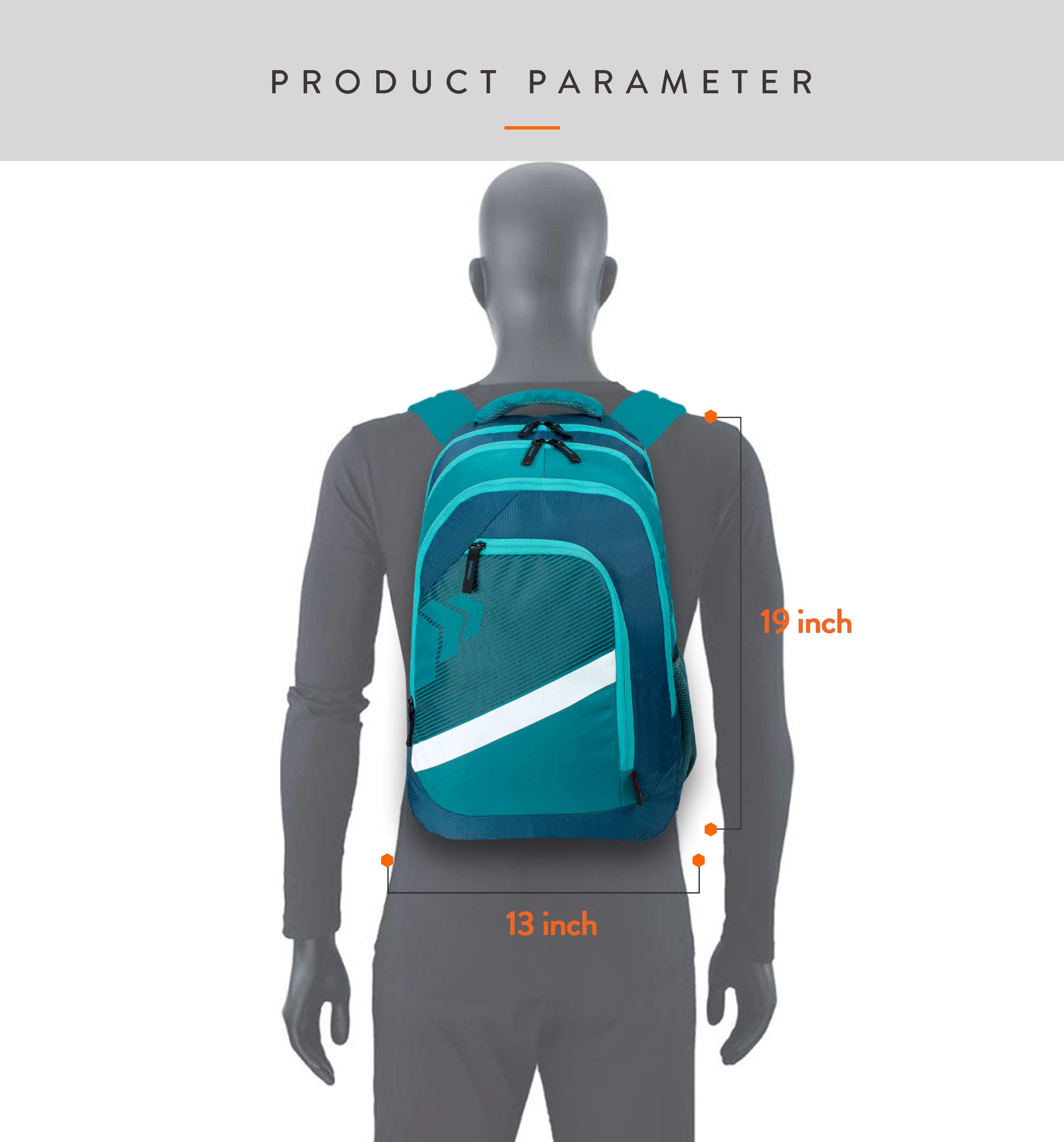 Lunar's V-Line 35L Water Resistant School Bag for Boys & Women | Stylish & Durable College Bag with 1 Yr Warranty