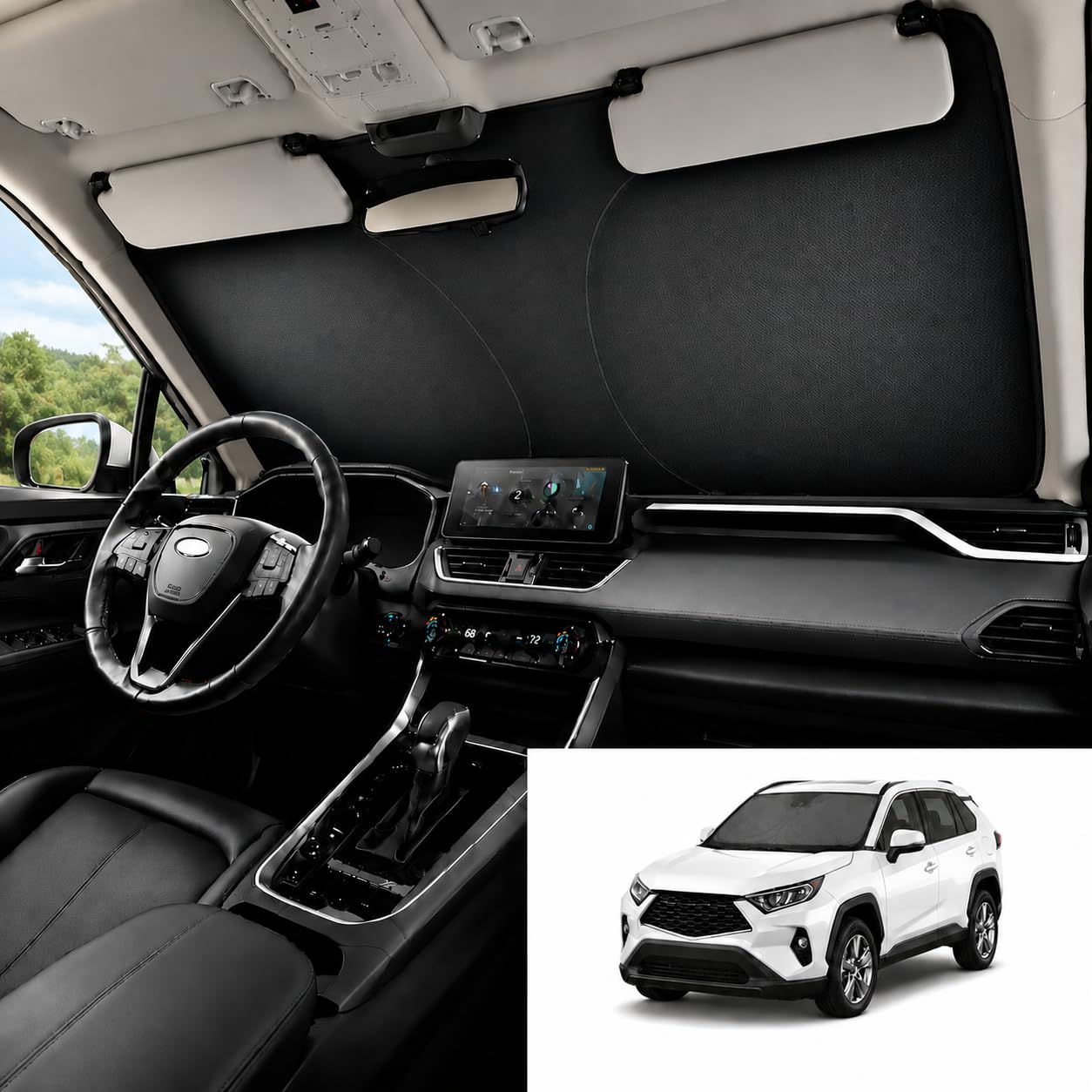 Proadsy Custom Fit 2025-2026 Acura ADX Windshield Sun Shade, Blocks Heat