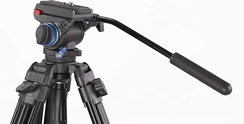 Miniatura 4 de LEOFOTO VT-10 Cabeza de video de 2.362 in de media bola de arrastre fluido para trípode de 60 cuencos