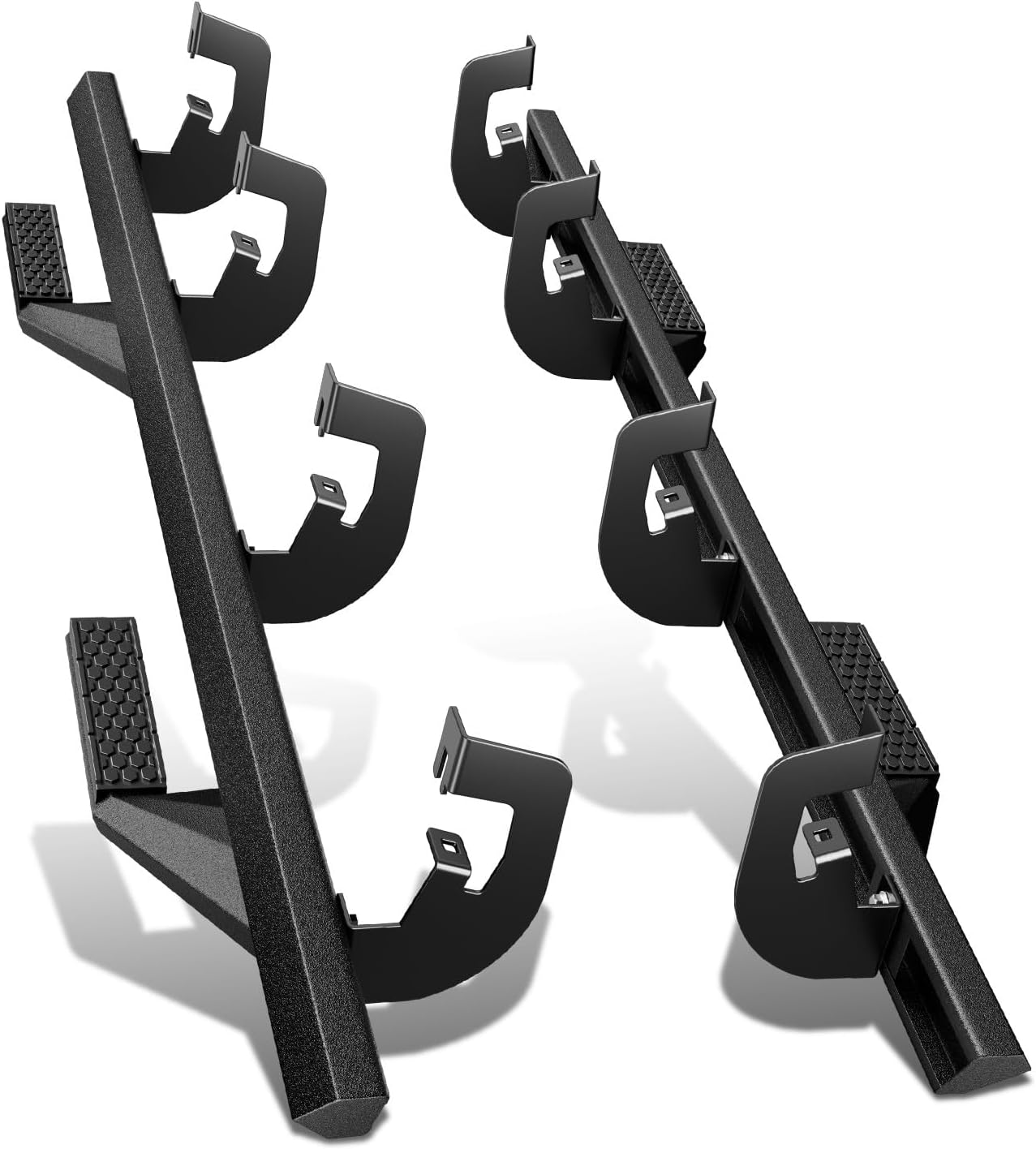 DNA MOTORING 3" Running Boards Compatible with 07-19 Silverado 2500HD 3500HD Crew Cab, Powdercoated Side Step Nerf Bars, STEPB-ZTL-8125