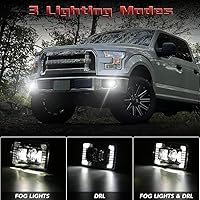 Vista 3 de Kit de Luces Antiniebla LED Compatible con Ford F150 2015 2016 2017 2018 2019 2020 Reemplazo Conjunto de Luces de Conducción del Parachoques