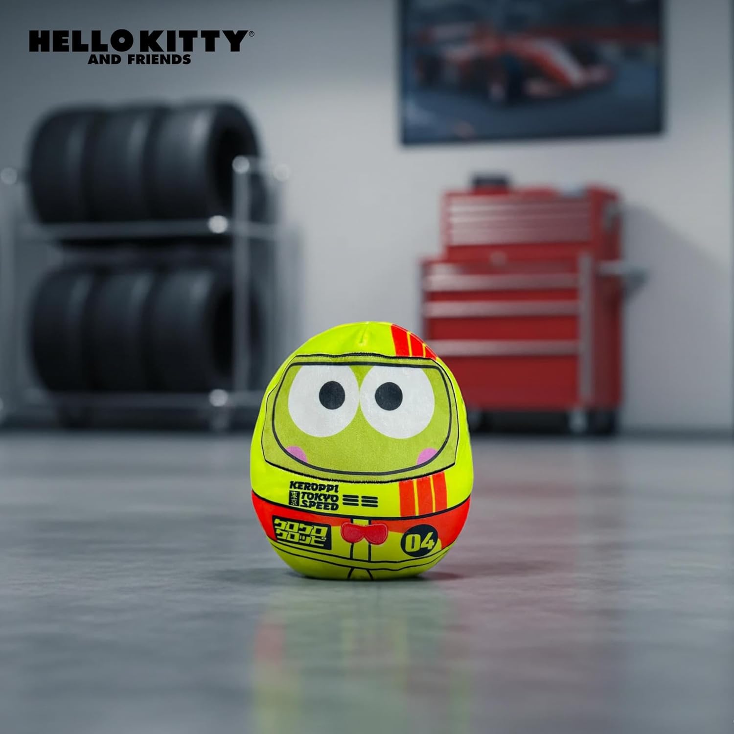 Squishmallow Kellytoy Hello Kitty Sanrio:Tokyo Racer Keroppi 8" Inch NWT New