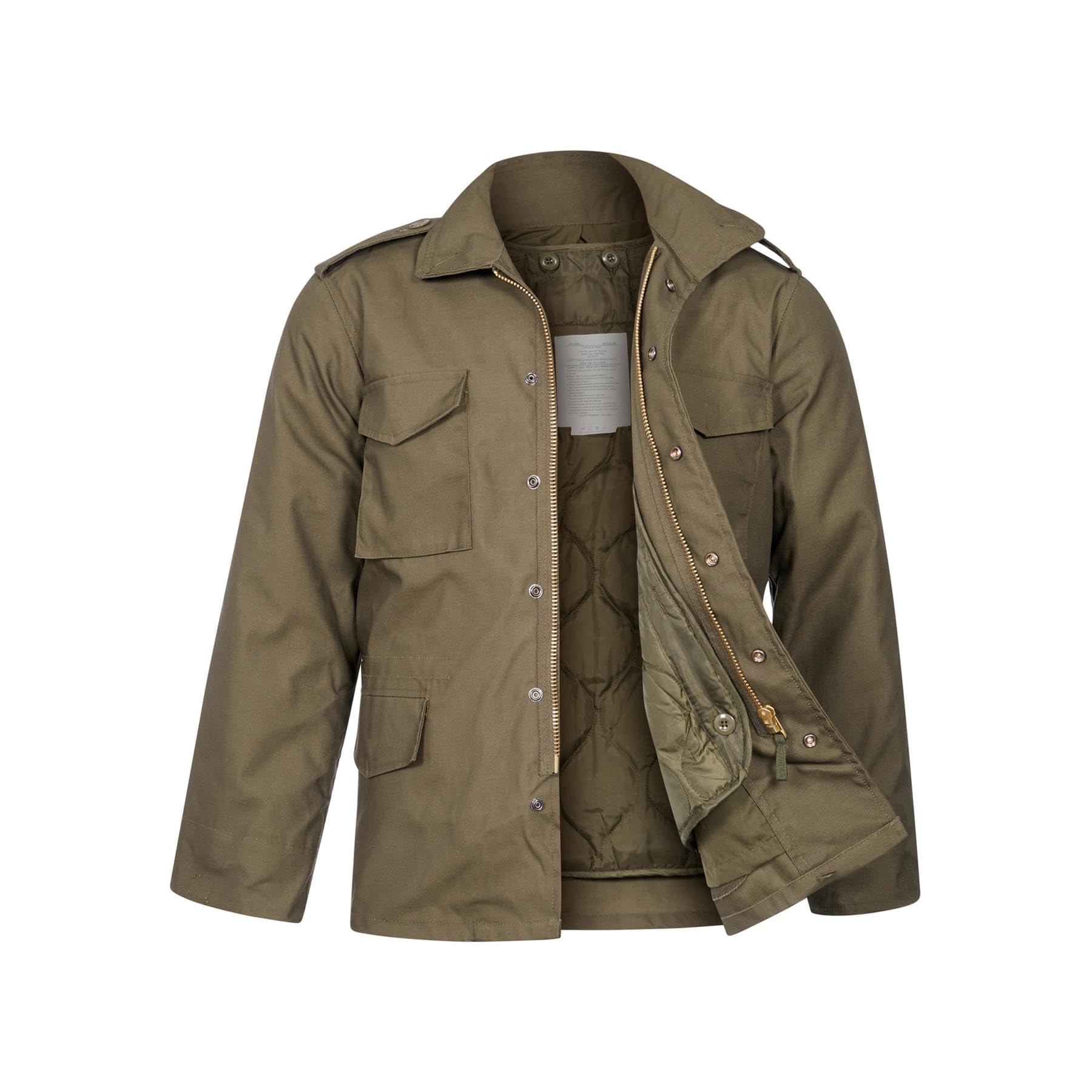 Vintika Unisex Olive M65 Field Jacket Cold Weather Coat With Removable Liner [,