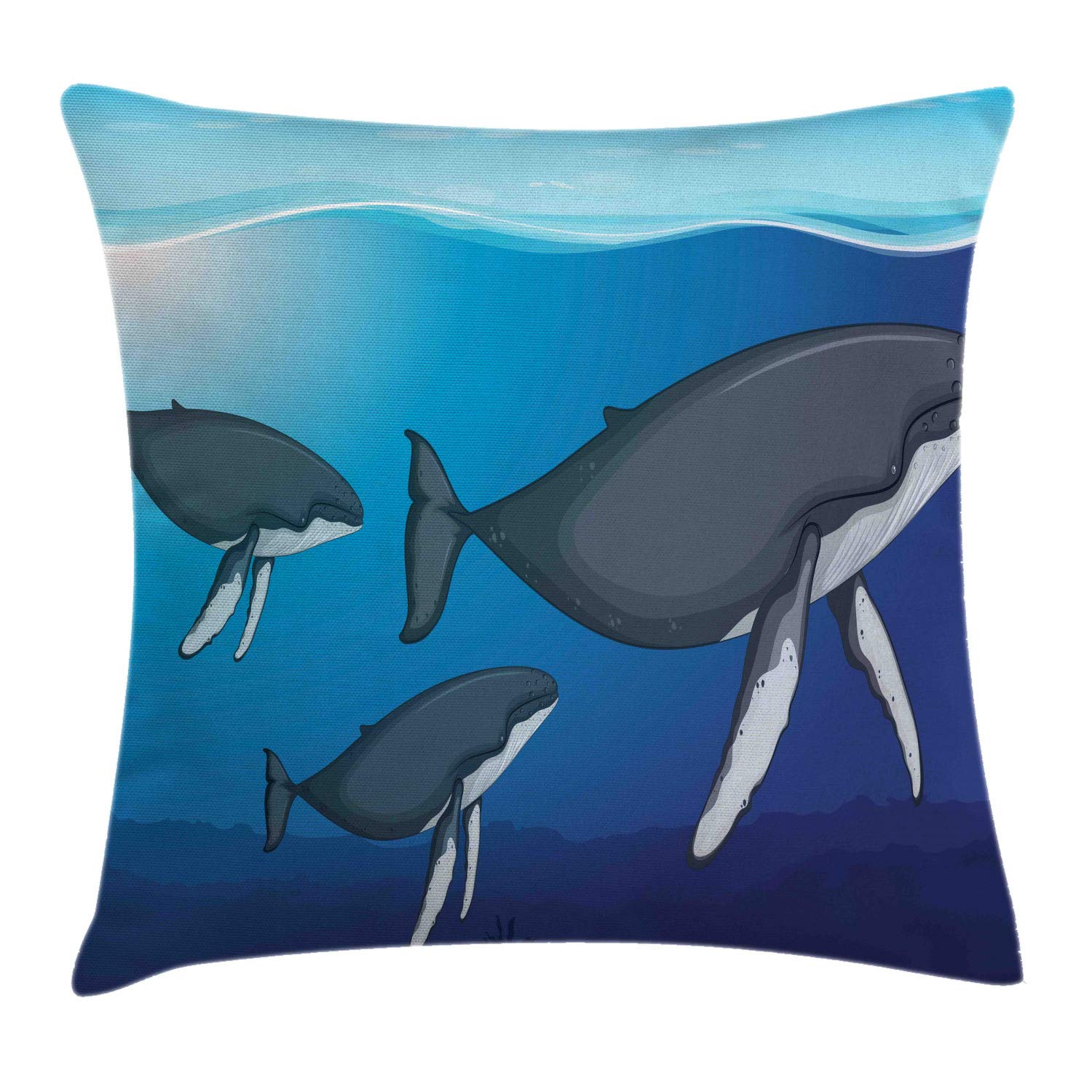 Aisybaklyn Federe Cuscini per Divano 40x40 cm Impermeabili Fodera Cuscino 2 Pezzi, Copri Cuscini Blu Stampa Cuscini da Esterno, Decorazioni Casa per Giardino Balcone Soggiorno da Camera