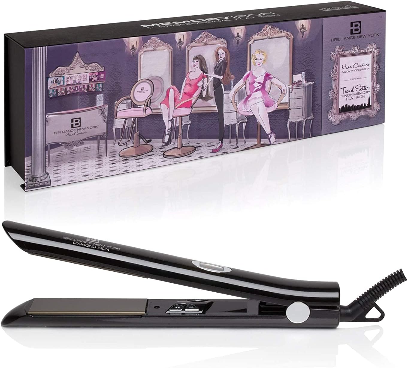 Amazon.com : Aria Beauty Stand Out 1" Black Infrared Straightener Flat ...