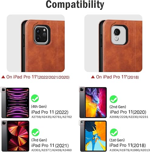 Miniatura 2 de Antbox Funda para iPad Pro de 11 pulgadas 4 generación (2022)321 generación de cuero vegano con soporte para lápiz función de apagado y encendido