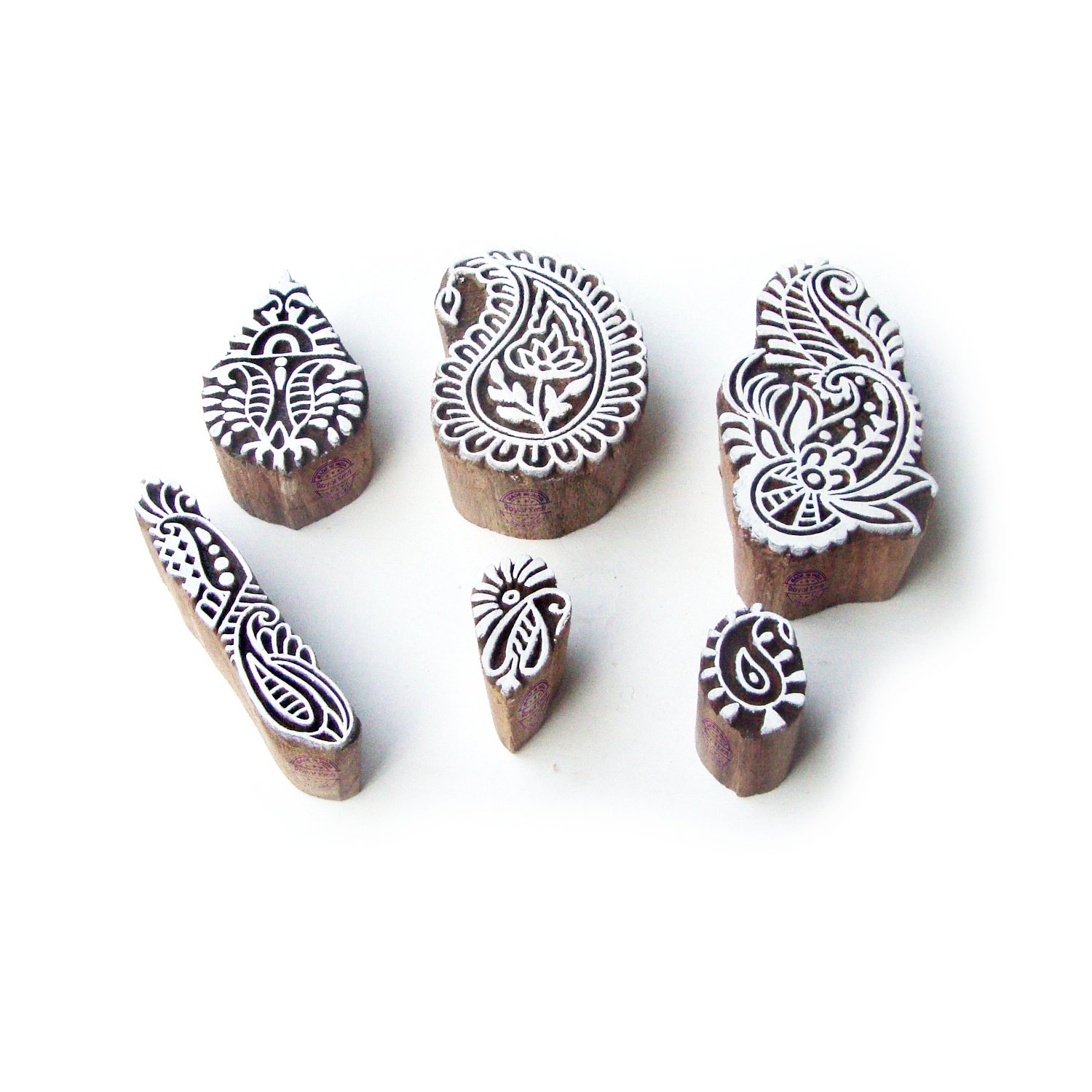 Paisley and Floral Handmade Designs Wood Blocks for Printing (Set of 6) (B00WMKX74C) Amazon Price History, Amazon Price Tracker